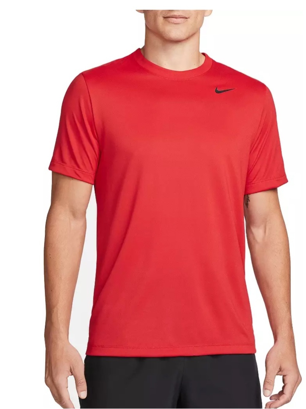 Nike Dri-FIT Heather Red Short Sleeve Training Running Athletic T-Shirt‎ Small